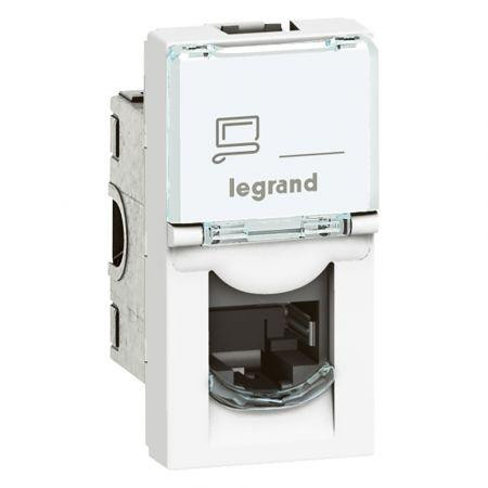 Legrand Mosaic RJ45 6 STP белый одномодульный (76563) - зображення 1