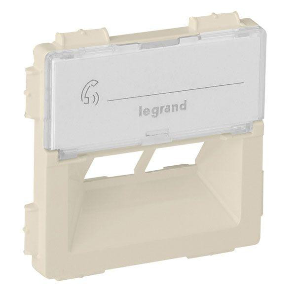 Legrand Панель лицевая Rutenbeck для двойной розетки RJ45, слоновая кость, Valena LIFE (755381) - зображення 1