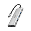 WIWU Adapter Alpha 631STR USB-C to 3xUSB3.0+RJ45+SD+TF Card Grey (695781551256) - зображення 1
