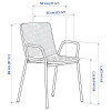IKEA TORPARO, 094.948.65, Стіл + 4 стільці з підлокітниками, зовні, білий, білий, сірий, 130 см - зображення 6