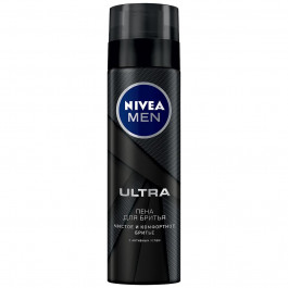Nivea Пена для бритья  Men Ultra с активным углем 200мл (4005900497574)