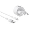 Borofone BA23A Brilliant Double USB Lightning Cable 2.4A White - зображення 3