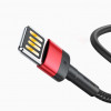 Baseus Cafule Cable special edition USB For iP 2.4A 1м Red+Black (CALKLF-G91) - зображення 3