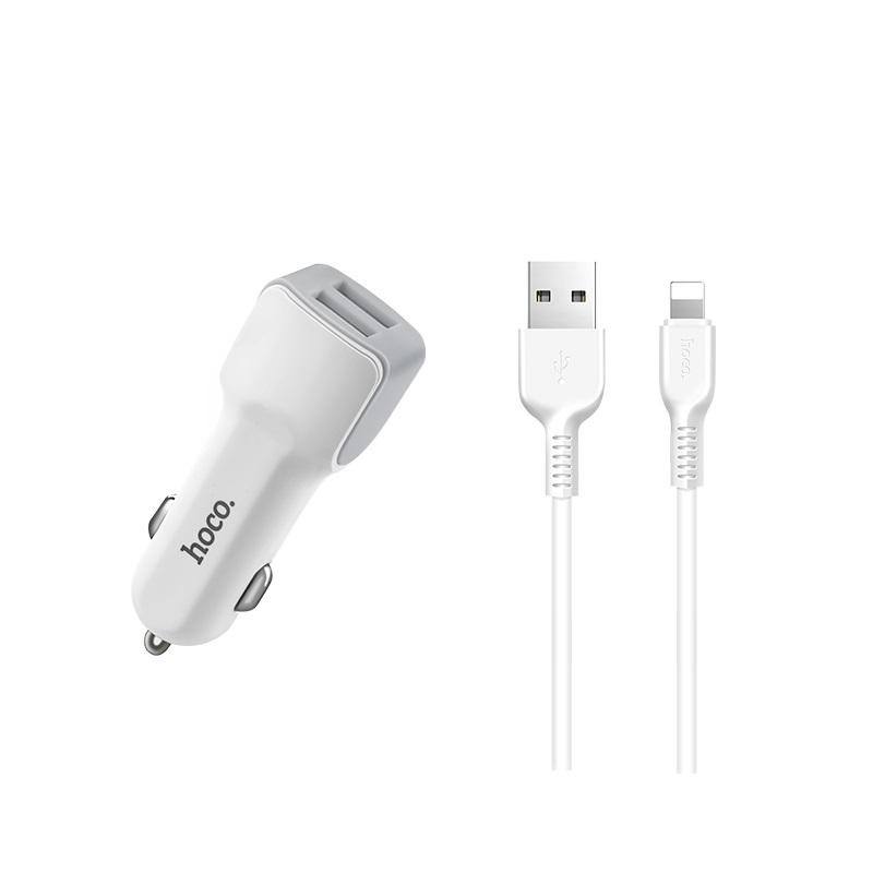 Hoco Z23 2USB 2.4A White - зображення 1