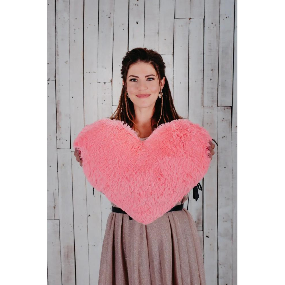 Yarokuz Мягкая игрушка  подушка "Сердце" 50 см Розовая (UT014-50heart-PINK) - зображення 1