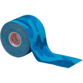 IVN Кінезіо тейп  Kinesio tape в рулоні 5 см х 5 м еластичний пластир камуфльований Синій (IV-6653KAM-1)