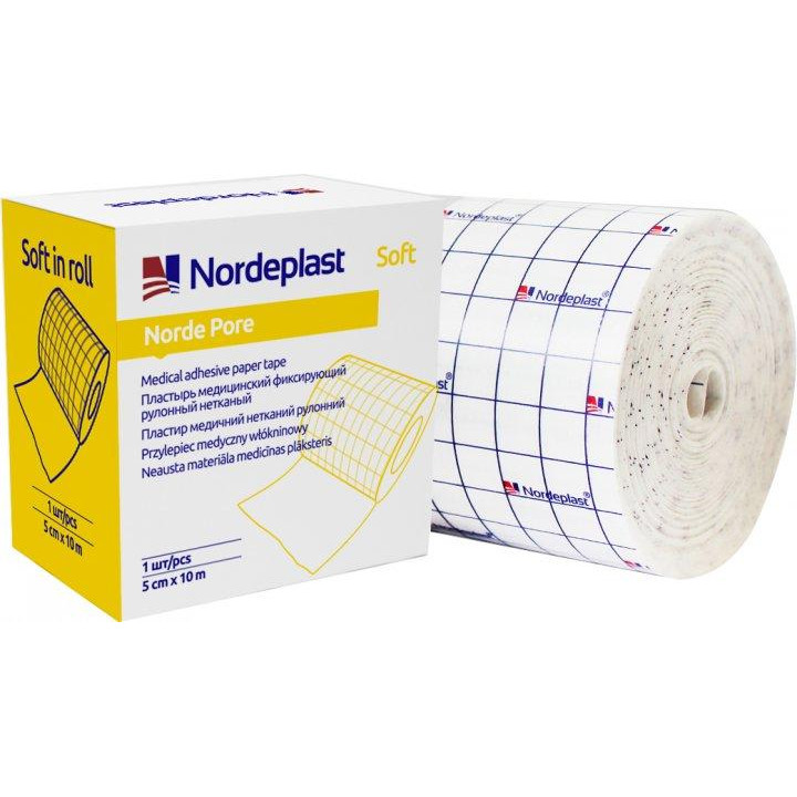 NordePlast Пластир медичний  нетканий рулонний "НордеПор Софт" 5 см х 10 м (4751028530326) - зображення 1
