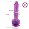 Hismith 8.2" Purple Silicone Dildo with Vibe SO6212 - зображення 2