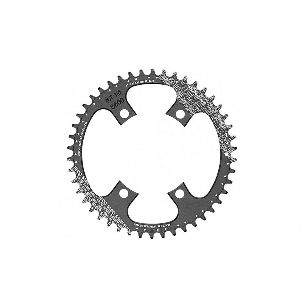 Fouriers Зірка шатунів  DX6800 NW Shimano Ultegra/pcd110 алюм 44т, чорний - зображення 1