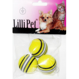 Lilli Pet Іграшка для котів  М&#39;ячики зі смужками 3 шт. (4250701770597)