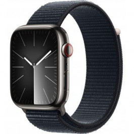 Apple Watch Series 9 GPS + Cellular 45mm Graphite S. Steel Case w. Midnight S. Loop (MRQN3+MT593)