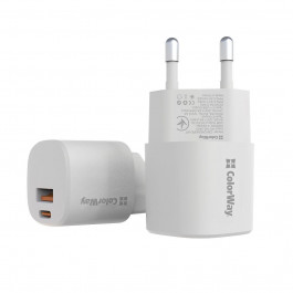 ColorWay Power Delivery 1xUSB-C 1xUSB-A PPS 33W White (CW-CHS043PD-WT)
