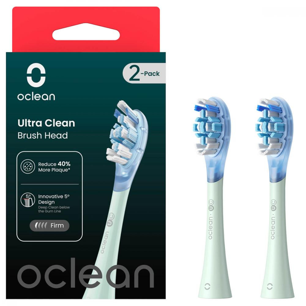 Oclean Brush Head Ultra Gum care 2-pack Green (6970810553536) - зображення 1