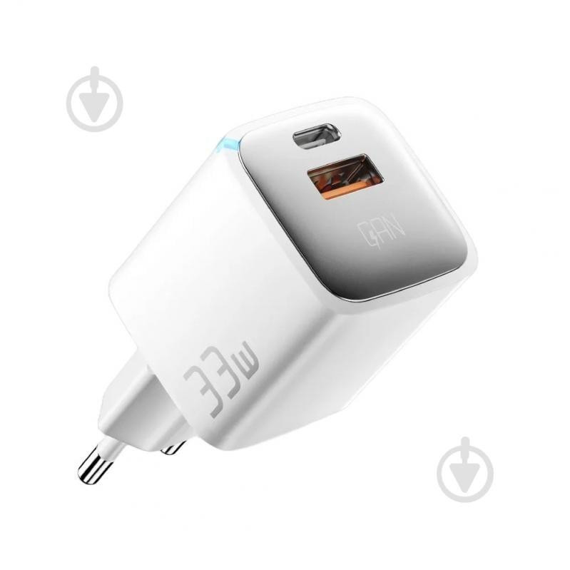 Essager PoleStar 33W 1xUSB-A 1xUSB-C White (ECTAC-JXB02-Z) - зображення 1