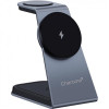 CHAROME H14 3-in-1 Wireless Charging Stand Silver - зображення 1
