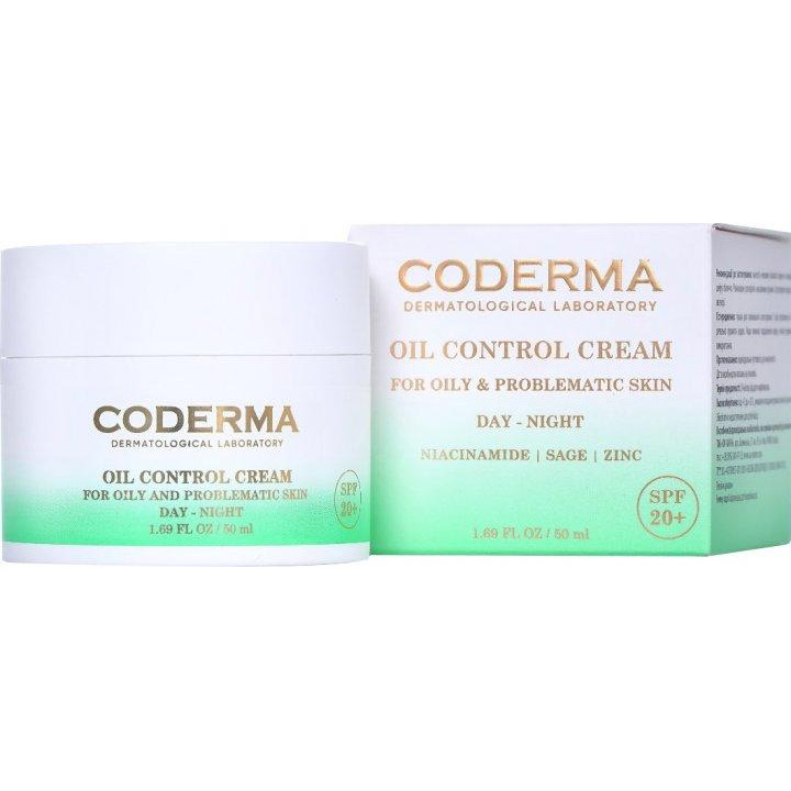 Coderma Матуючий крем  для жирної та проблемної шкіри 50 мл (4820258802142) - зображення 1