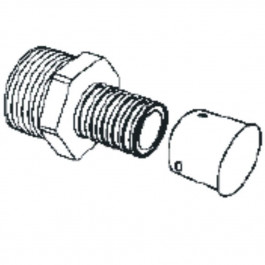   Rehau Переходник RAUBASIC с наружной резьбой 25-R 3/4 (216753-001)