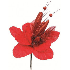 JUMI Украшение декоративное Цветок, 40 см, текстиль, цвет красный (5900410370944)