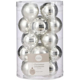 House of seasons Елочные шарики стеклянные 20 шт диаметр 4 см Серебристые (8718861800203)
