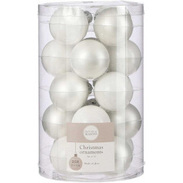 House of seasons Елочные шарики стеклянные 20 шт диаметр 4 см Белые (8718861800142)