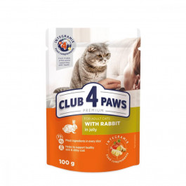 Клуб 4 лапы Premium для взрослых кошек с кроликом в желе 100 г (4820083908903)
