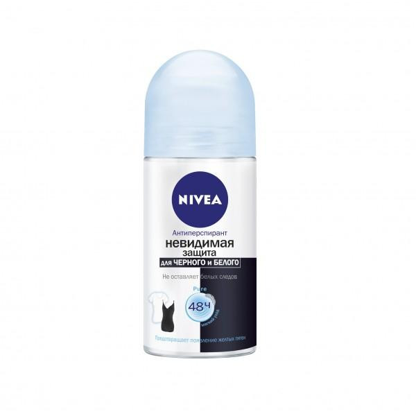 Nivea Дезодорант кульковий  Pure «Невидимий захист для чорного і білого», 50 мл (4006000032450) - зображення 1