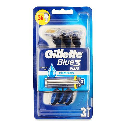 Gillette Бритви одноразові  Blue 3 Comfort, 3 шт (7702018489626) - зображення 1