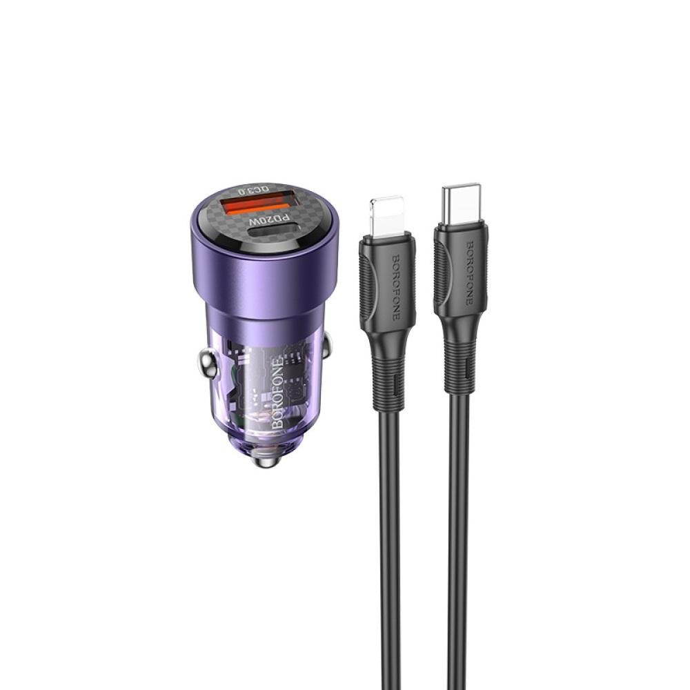 Borofone BZ20 Smart 1xUSB-A 1xUSB-C 38W Type-C to Lightning cable (BZ20CLTP) - зображення 1