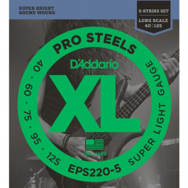   D'Addario EPS220 Pro Steels Super Light Electric Bass Strings 40/95