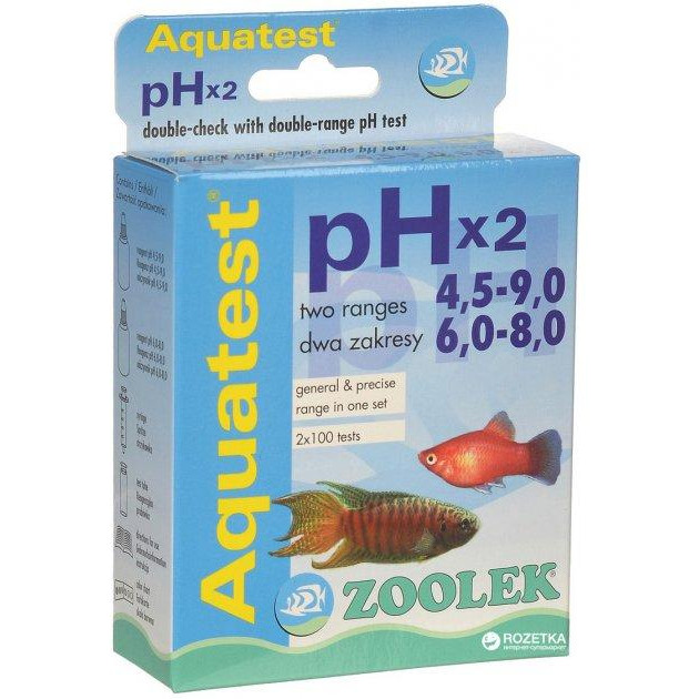 Zoolek Тест pH (4,5-9,0)_(6,0-8,0) Zolek Aquatest pH x2 (apZL1020) - зображення 1