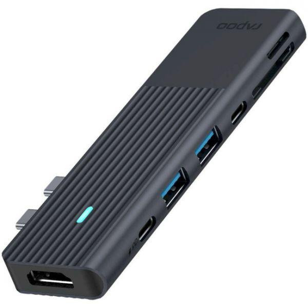 RAPOO 7-in-1 USB-C Multiport Adapter (UCM-2003) - зображення 1