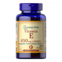 Puritan's Pride Vitamin E 1000 IU (450 mg), 100 капсул
