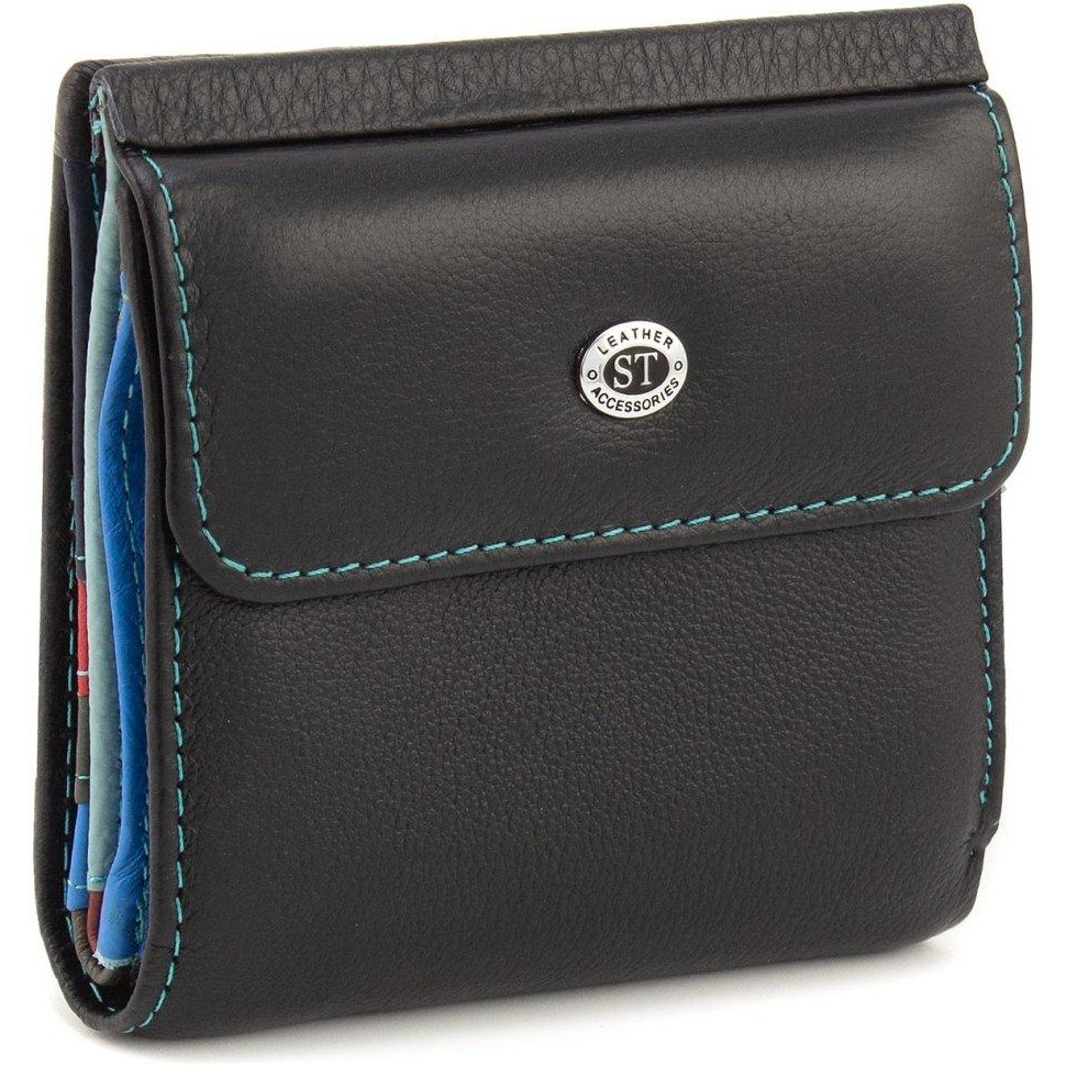 ST Leather Чорний жіночий гаманець із натуральної шкіри на магніті  1767337 - зображення 1