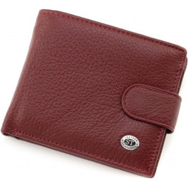 ST Leather Маленький жіночий гаманець із натуральної шкіри бордового кольору з блоком під карти  1767457