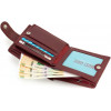 ST Leather Маленький жіночий гаманець із натуральної шкіри бордового кольору з блоком під карти  1767457 - зображення 6