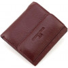 ST Leather Шкіряний бордовий жіночий гаманець з монетницею  1767335 - зображення 3