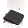 ST Leather Чоловічий шкіряний гаманець чорного кольору із затискачем для купюр  1767348 - зображення 7