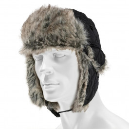 Mil-Tec Зимова шапка  зі штучного хутра - чорна