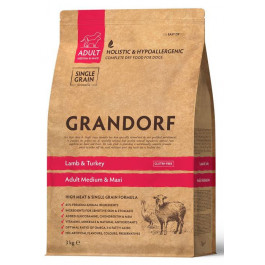 Grandorf Lamb & Brown Rice Adult Medium & Maxi 3 кг (5404009584038)