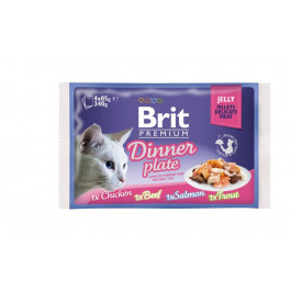 Brit Premium Cat pouch Обеденная тарелка в желе 4x85 г (8595602519392)