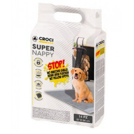 Croci Unterlage Super Nappy Carbon - пеленки Кроки с активированным углем для щенков и собак 30 шт 84х57 с