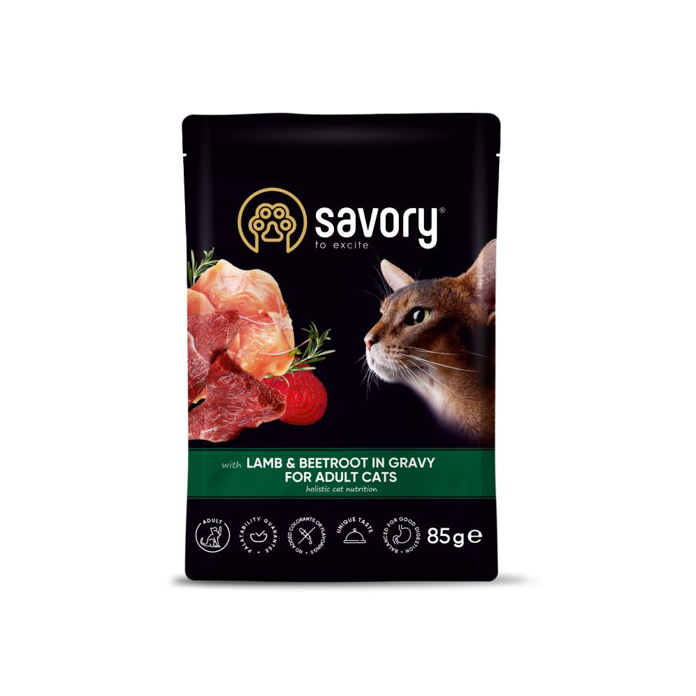 Savory Lamb Beetroot in Gravy for Adult Cats  85 г (20123) - зображення 1