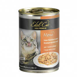 Edel Cat Ніжні шматочки в соусі 3 види м'яса 400 г