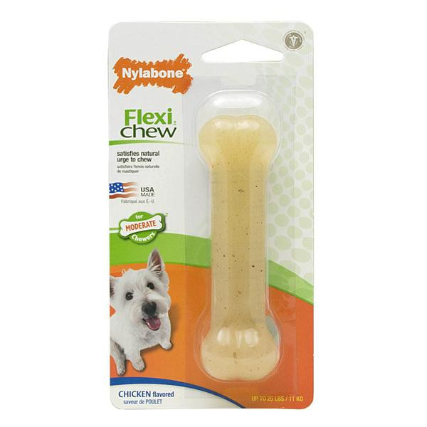 Nylabone Flexi Chew Regular НІЛАБОН ФЛЕКСИ ЧИЮ жувальна іграшка кістка для собак до 11 кг з помірним стилем г - зображення 1