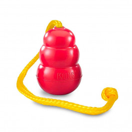 KONG Іграшка  Classic груша-годівниця з мотузкою для собак великих і гігантських порід, XL (56082)