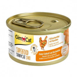 GimCat ShinyCat Duo Superfood с курицей и морковью 70 г (G-414508/414546)