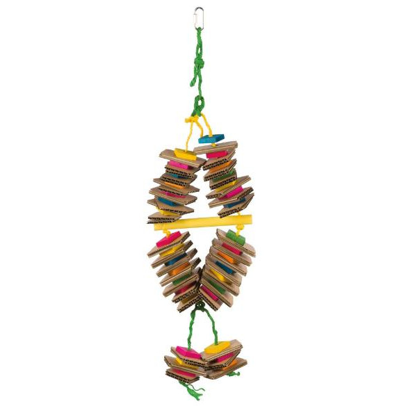 Trixie Дерев&#39;яна іграшка на мотузці з картоном, ,18х35см (TX-58992) - зображення 1