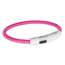 Trixie USB Flash - светящийся ошейник Трикси розовый XS-S (12706)