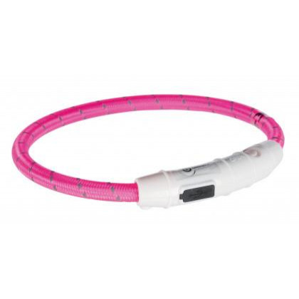 Trixie Safer Life USB Ошейник розовый, 45 см 12707 - зображення 1