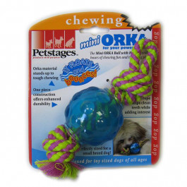 Petstages Mini Orka Ball w/rope (pt222)